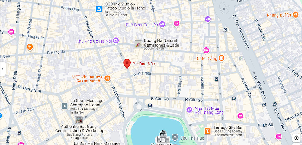 Map of Hang Dao Street